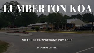 Lumberton KOA in Lumberton North Carolina I95 and I74 Campground POV Tour RV Park [upl. by Wetzell]