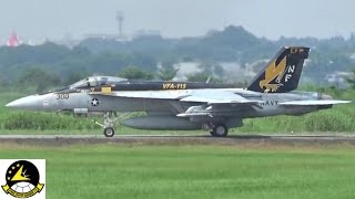 US Navy FA18E VF115 Eagles leader at NAF Atsugi [upl. by Kcorb121]