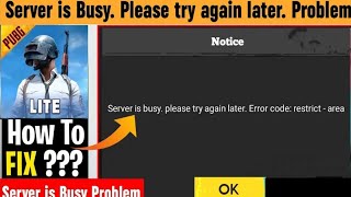 How to Fix PUBG Mobile server is busy in 2024 Working Tips  Pubg Mobile [upl. by Sorcha215]