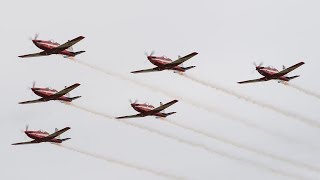 RAAF Roulettes PC9 Full Display amp Landing  Archerfield Airport  Brisbane Open House 2017 [upl. by Latonia256]