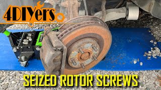 How to Remove a Stuck or Seized Brake Rotor Screw [upl. by Llerraj316]