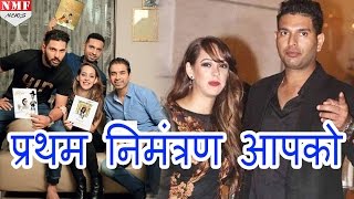 Yuvraj Singh और Hazel Keech की Marriage का कार्ड छाया सुर्खियों में [upl. by Dorotea983]