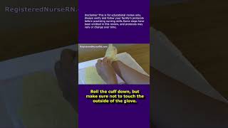 Sterile Glove Technique in 54 Seconds You Cant TOUCH This shorts nursing [upl. by Nelubez]