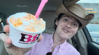 BaskinRobbins Marigold Dreamsicle Ice Cream Review [upl. by Rist]