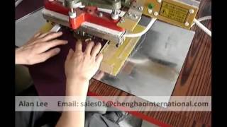 How to Embossing Patterm LOGO on PU Leather Material Using High Frequency Embossing Machine [upl. by Partridge]