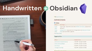 Academic HANDWRITTEN notes in OBSIDIAN  iPad  Remarkable  Boox friendly workflow  ft Supernote [upl. by Ecinreb170]