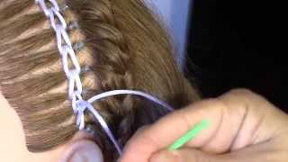 Encintado Cadeneta para un Peinado  Chain Weave for a Hairstyle [upl. by Quillon]