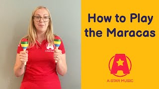 How to Play the Maracas  Music Teacher Resource  AStar Wooden Maracas [upl. by Gans]