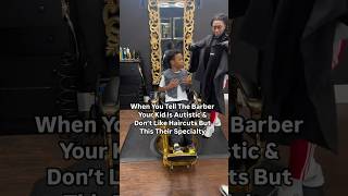 Weighted Cape for Autism Haircuts 🤔 Does it work autism sensoryprocessingdisorder barbershop [upl. by Torrlow119]