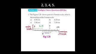 HOW TO READ VERNIER SCALE  PHYSICS QUESTION physics mcq verniercaliper reading [upl. by Yleve]