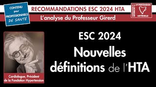 Nouvelles définitions de lHTA esc2024 hypertension cardiologie live [upl. by Eelaroc153]