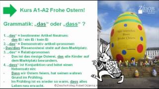 A1A2 Frohe Ostern Grammatik das oder dass [upl. by Apgar600]