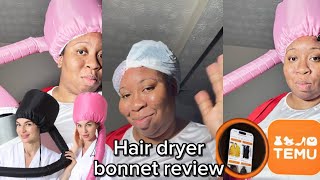 🧡Temu  Review of Hair Dryer Bonnet With Elastic StrapUsed for Deep Conditioning 🙆‍♀️ [upl. by Erlandson]