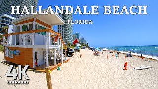 HALLANDALE BEACH FLORIDA USA WALK 4K ULTRA HD 60FPS AΩ [upl. by Giule]