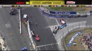 IndyCar Toronto 2012 Final Laps Chaos and Crashing [upl. by Maxie]