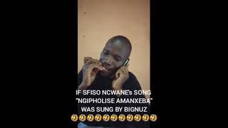 If Sfiso Ncwanes Song quotNGIPHOLISE AMANXEBAquot was sung by Bignuz🤣 [upl. by Schindler]