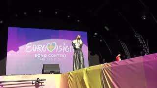 Angelina Mango  Fila Indiana LIVE from Eurovision village 2024 [upl. by Rosner]