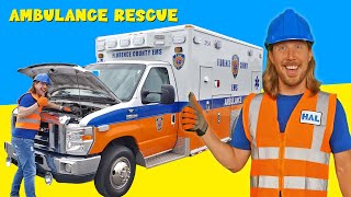 Handyman Hal Explores an Ambulance  Rescue Vehicles for Kids  Fun Videos for Kids [upl. by Sitnerp]