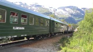 Flåmsbana Flåm Railway Norway part 2 down from Myrdal to Flåm 2008 [upl. by Aivekal]