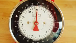 How to use a metric kitchen weighing scales [upl. by Eppesuig]