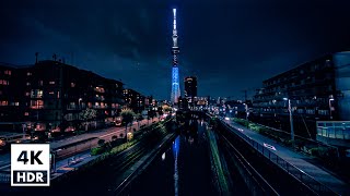 Night walk from Asakusa to TOKYO SKYTREE  4K HDR with Binaural Japanese Sounds [upl. by Calista261]