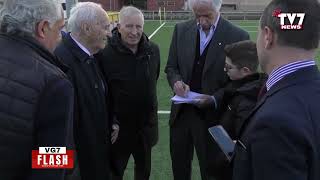 IL PRESIDENTE DEL CONI MALAGO IN VISITA AL CAMPO DI RUGBY IN VIA COMPAGNA [upl. by Eekcaj38]