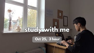 Oct 25  Study with me Live  3hour  Pomodoro 5010 [upl. by Dang]