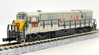 N Scale Minitrix Louisville Nashville GE U28C Diesel Locomotive Demo [upl. by Hurleigh]