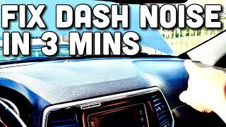 Fix Dash Noise in 3 Minutes  No more squeaky noise  Easy [upl. by Namar]