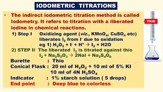 IODIMETRIC  IODOMETRIC TITRATIONS Differences with examples method Procedure [upl. by Heda]