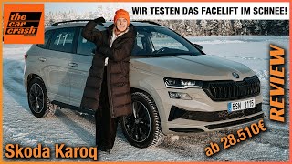 Skoda Karoq im Test 2023 Wir fahren das Facelift ab 28500€ im Schnee Fahrbericht  Review  POV [upl. by Wassyngton]