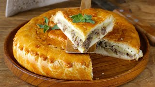 Пышный пирог с мясом и картошкой Сдобный сытный и невероятно вкусный [upl. by Esidnak]