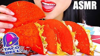 ASMR Taco Bell FLAMIN HOT CRUNCHY TACOS MUKBANG  EATING SOUNDS  EATING SHOW  ASMR Phan [upl. by Ayocat]