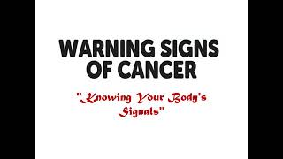 Warning Signs ⚠️ of Cancer GODSGRACE [upl. by Elenaj479]