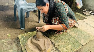 Shivling ghar pe banaya hai ajj bharti ne or special fasting start hoga ajj se shivling [upl. by Haliled]