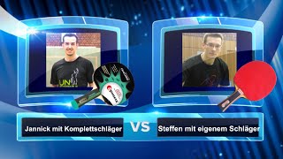 Die Challenge Komplettschläger vs normaler Schläger  Tischtennis Helden [upl. by Alegnasor]