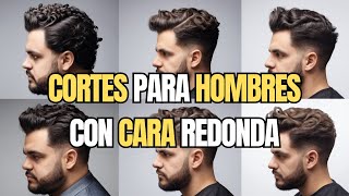 CORTES para CARA REDONDA cabello ONDULADO hombre  MEJORES cortes para HOMBRES de cara redonda 2024 [upl. by Attalanta844]