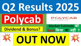 POLYCAB Q2 results 2025  POLYCAB results today  POLYCAB Share News  POLYCAB Share latest news [upl. by Quiteria230]