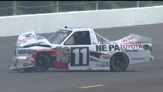 Todd Bodine HARD Crash  2012 Pocono Mountains 125 [upl. by Madian]