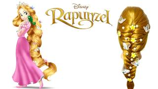 Rapunzel Inspired Braid hairstyle tutorial  Rapunzels Flower Braid  Disney hair style [upl. by Opal]