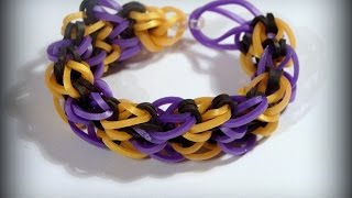 Loom BAnz Armband mit Rainbow Loom Anleitung deutsch [upl. by Tierza276]