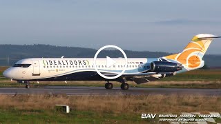 Fokker 100  Trade Air quotiDEALTOURS Liveryquot 9ABTE  landing at Memmingen Airport 2160p [upl. by Nador]