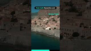 Monemvasia Greece The Hidden Medieval Fortress Town 🏰  Travel Guide Aerial Views travel shorts [upl. by Llenal]