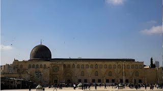 Maghreb Adhan at QIBLI Mosque AQSA Masjid آذان صلوة المغرب فی المسجد الاقصی المبارک [upl. by Pooi]