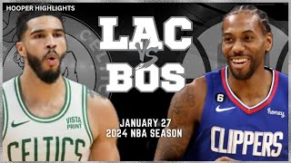 LA Clippers vs Boston Celtics Full Game Highlights  Jan 27  2024 NBA Season [upl. by Brozak]