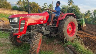 Mahindra yovo tech plus 585 di tractor goes to 42 Blade Rotavator performance in sugar land [upl. by Canice]