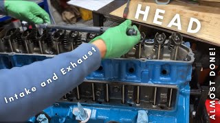 Ford 300 Inline 6 Engine Rebuild Part 8 Head and Manifolds [upl. by Ettelohcin]