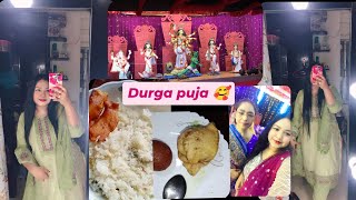 Durga Pujar sosti and soptomi day 🙏😍 [upl. by Akisey629]