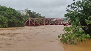 URGENTE ENCHENTE NÍVEL DO RIO PIRANGA SOBE RÁPIDO PONTE NOVA MINAS GERAIS [upl. by Hsihsa652]