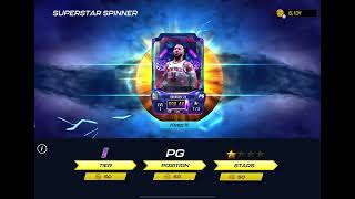 Getting 1 star Antimatter Gamers Damian Lillard from Superstar Spinner in NBA2K Mobile [upl. by Eylatan]